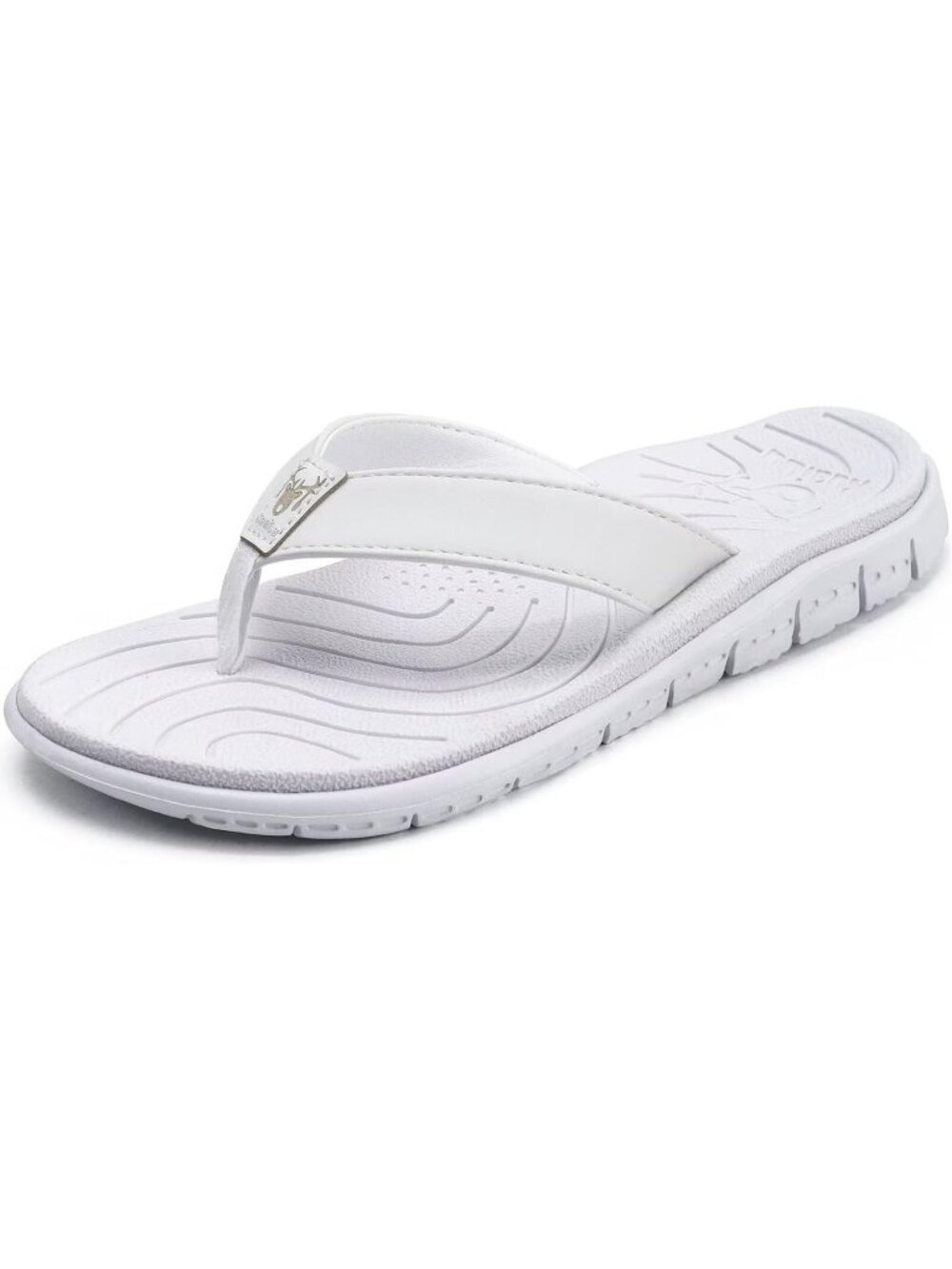 Women's White Comfortable Arch Support Yoga Summer Beach Walking Flats Sandals